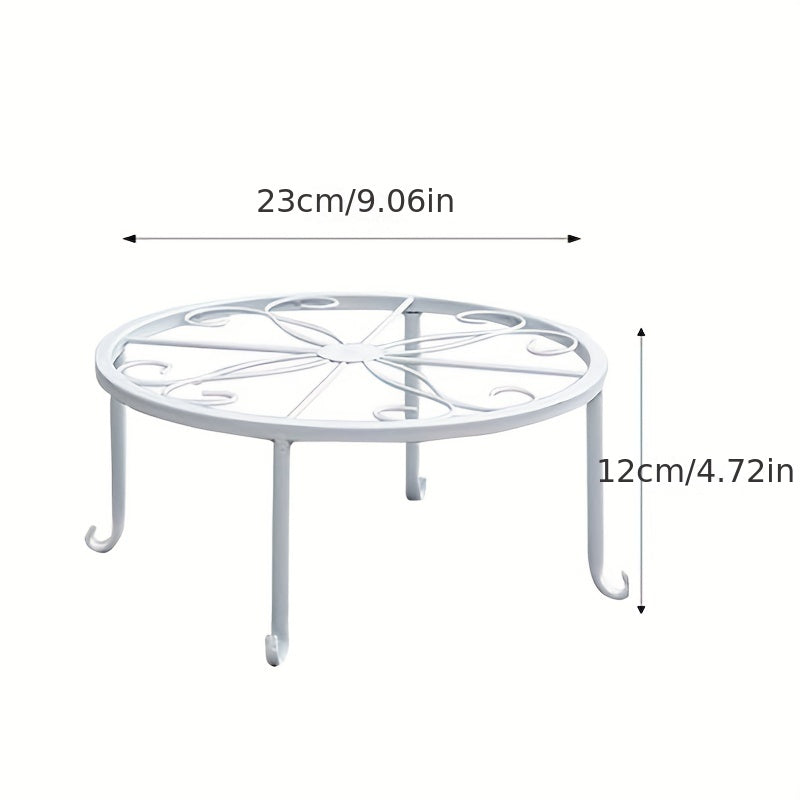 2pcs Metal Plant Supports Heavy Duty Round Iron Pot