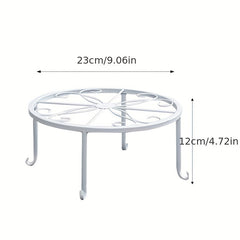 2pcs Metal Plant Supports Heavy Duty Round Iron Pot