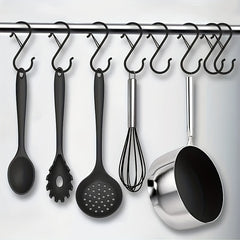 6pcs S Hooks Heavy Duty Safety Buckle Kitchen Closet Rod S Hooks 9.02cm