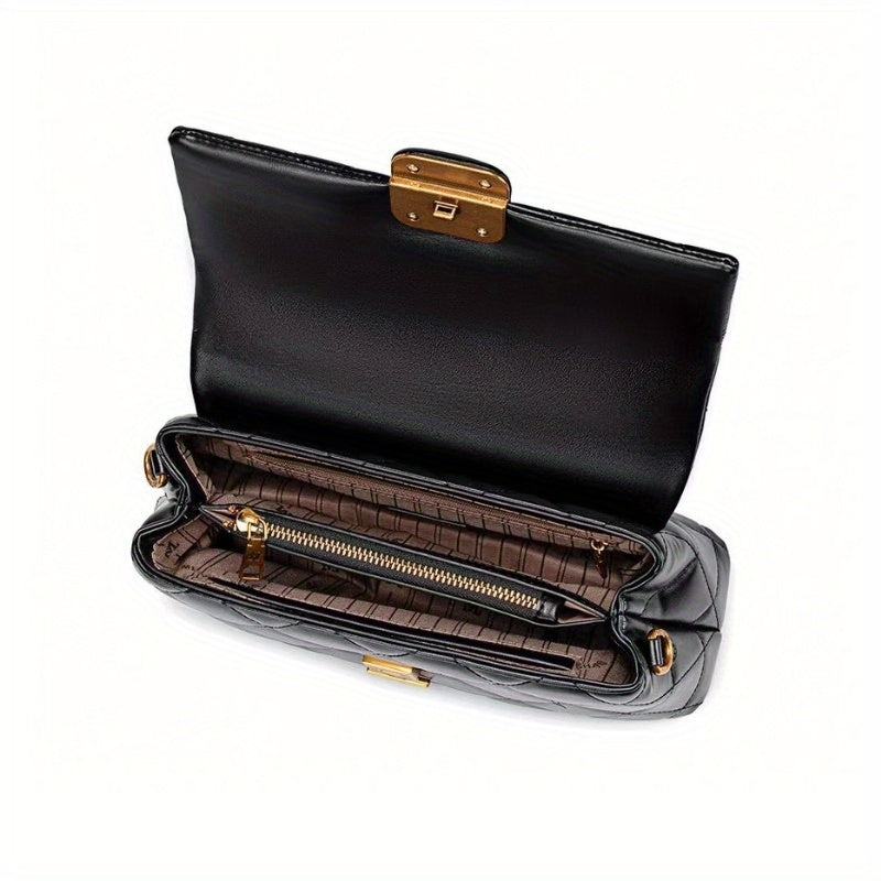 Fashionable Rhombus Pattern Handbag Women's Shoulder Crossbody Clutch