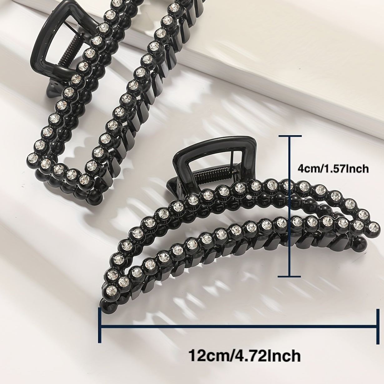 Hollow Rhinestone Hair Clip Claw for Women Girls