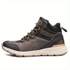 Men's High Top Hiking Boots Comfy Non Slip Lace Up Durable Shoes