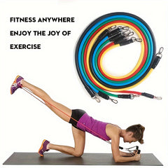 11pcs Resistance Bands Set with Door Anchor and Storage Bag