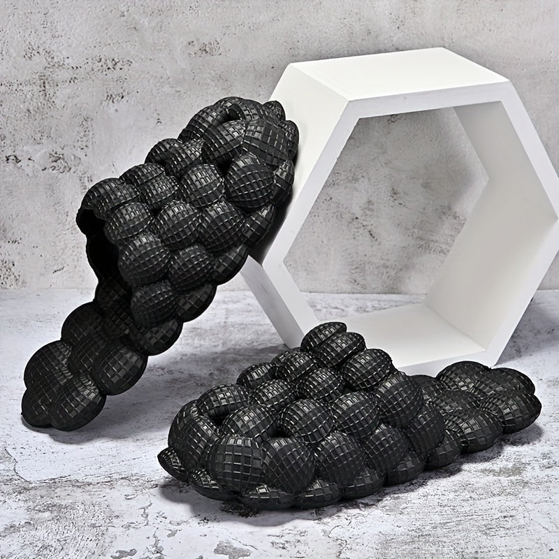 Massage Bubble Slides Cushioned Spa Slippers Golf Ball Slides Cloud Slippers