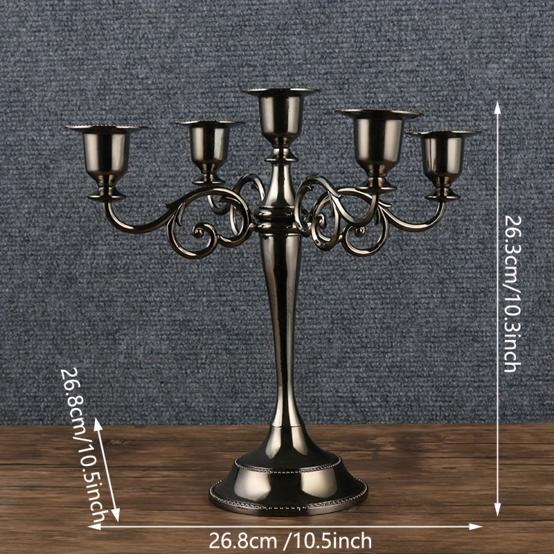 Bronze Candelabra Metal 5 arms Candle Holders