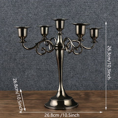 Bronze Candelabra Metal 5 arms Candle Holders