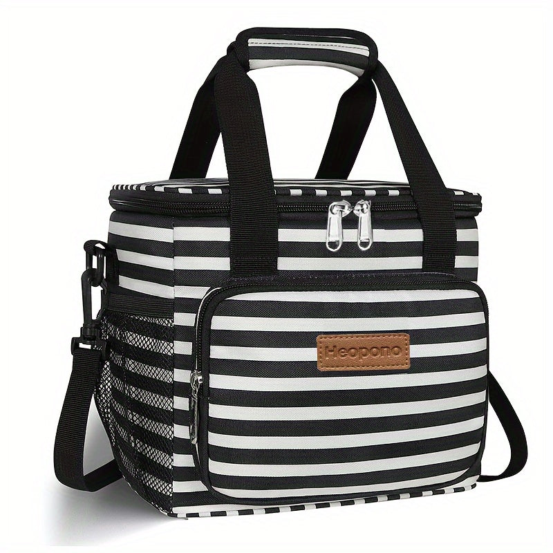 HEOPONO Insulated Lunch Bag Waterproof Portable Cooler Warmer Outdoor Camping Lu