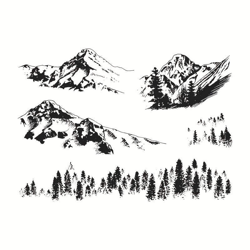 Mountains Stamps Transparent Stamps For Card Making and Scrapbooking