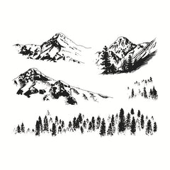 Mountains Stamps Transparent Stamps For Card Making and Scrapbooking
