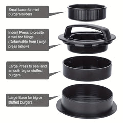 Non Stick Burger Press Patty Maker Hamburger Mold Stuffed Meat Sliders