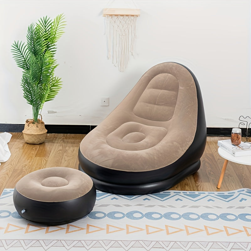 Inflatable Deck Chair Lounger Sofa for Indoor and Outdoor Use