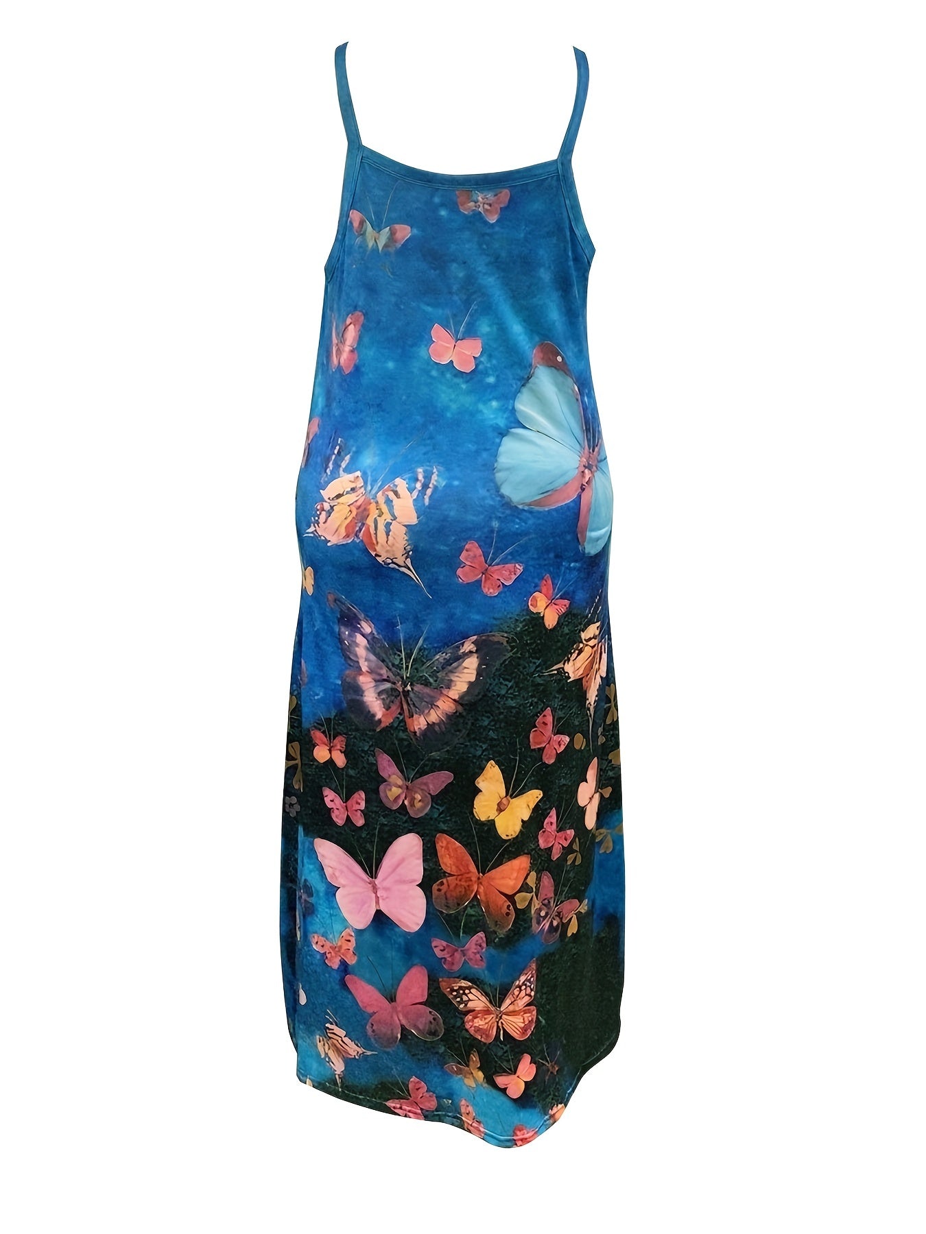  Star & Butterfly Print Maxi Cami Dress