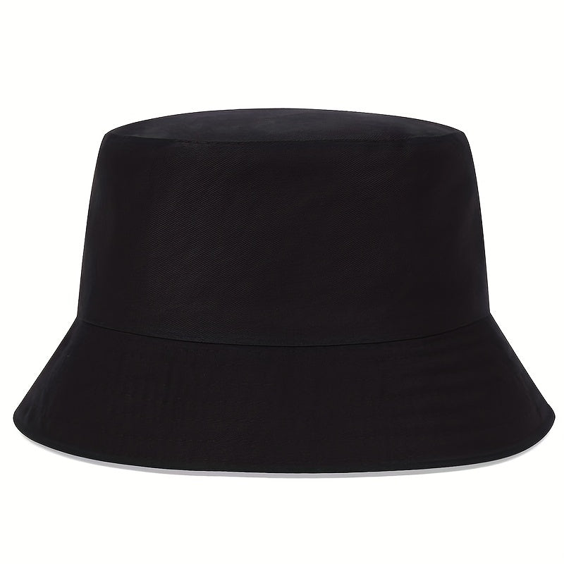 Bucket Hat GOOD THINGS TAKE TIME Print Solid Basin Hats Lightweight Beach Hat