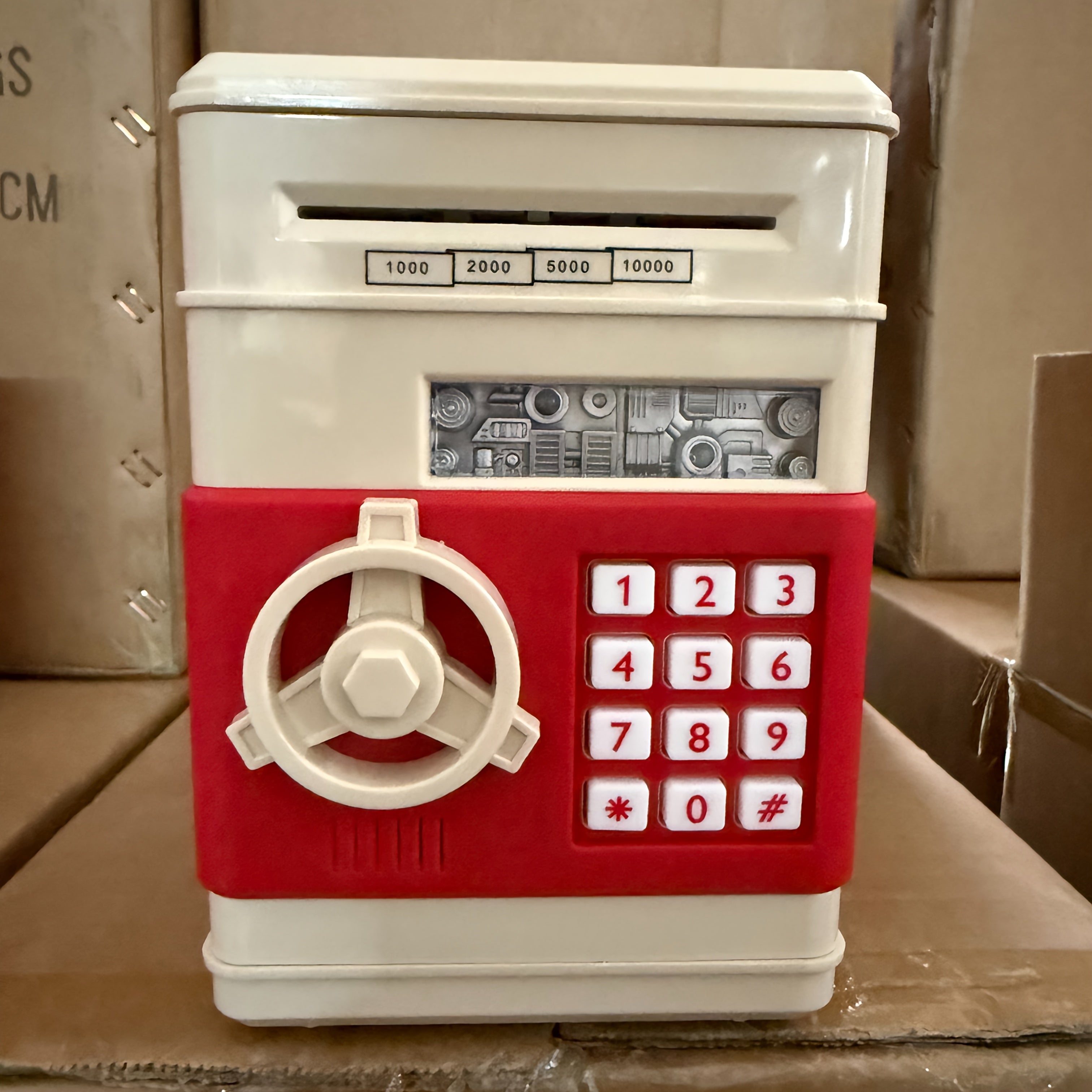 Kids ATM Money Box Interactive Safe with Coin & Bill Slot