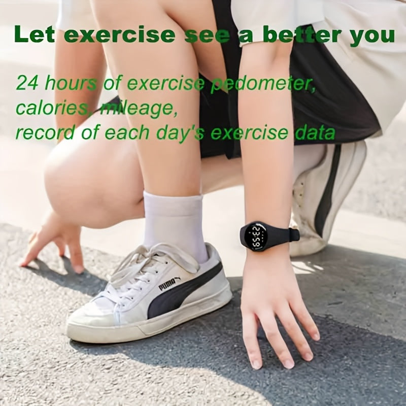 Girls' Smart Watch LED Display Step Counter Calorie Tracker Stopwatch