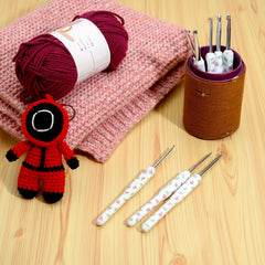 8pcs Crochet Hooks Set Flower Pattern 8 Sizes For Beginners
