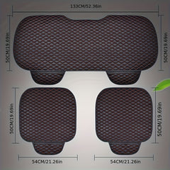 Napa Leather Car Cushion Star Embroidery Back Anti-slip U