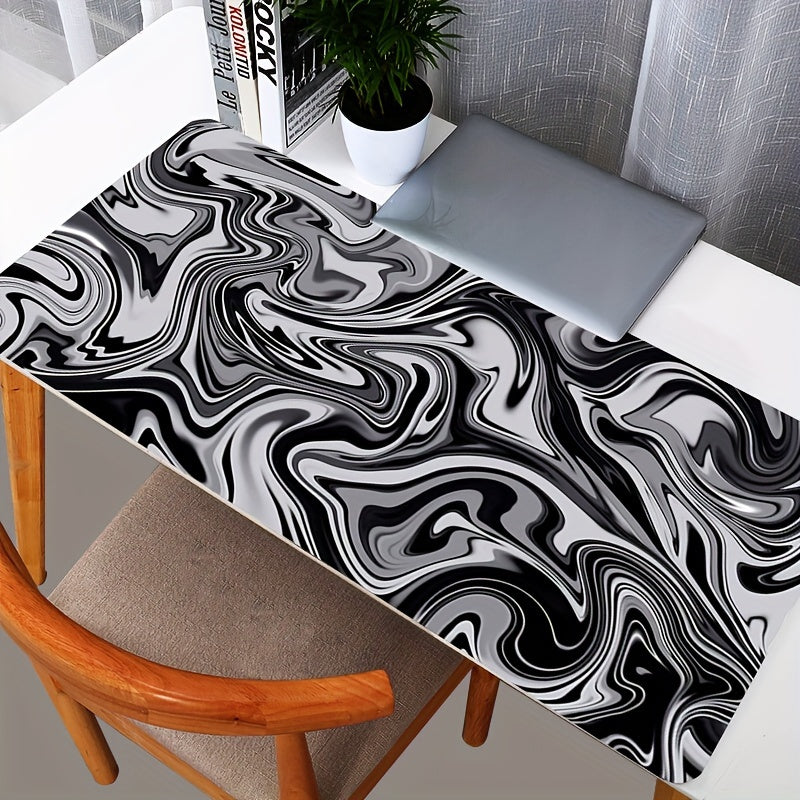 Topographic Map Large Mouse Pad Rubber Lock Edge Keyboard Mat