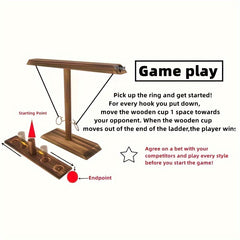 Wooden Hook And Ring Combat Game Set Indoor Outdoor Party Game