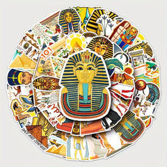50pcs Pyramid Egypt Series Waterproof Stickers for Motorcycle Laptop Helmet Mug