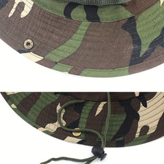 Camouflage Wide Brim Sun Hat for Outdoor Activities