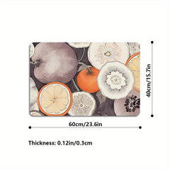 Fruit Pattern Kitchen Mat Non Slip & Waterproof