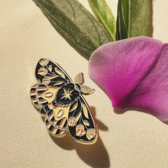 Butterfly Moon Enamel Pin Set - Anime Lapel Pin