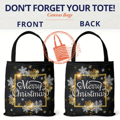 Christmas Series Canvas Bag Lightweight Shoulder Bag Tote Bag Handbag