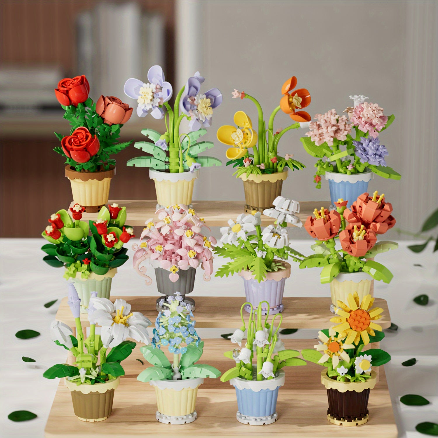 Micro Particle DIY Puzzle Toy Flower Potted Decoration Gift