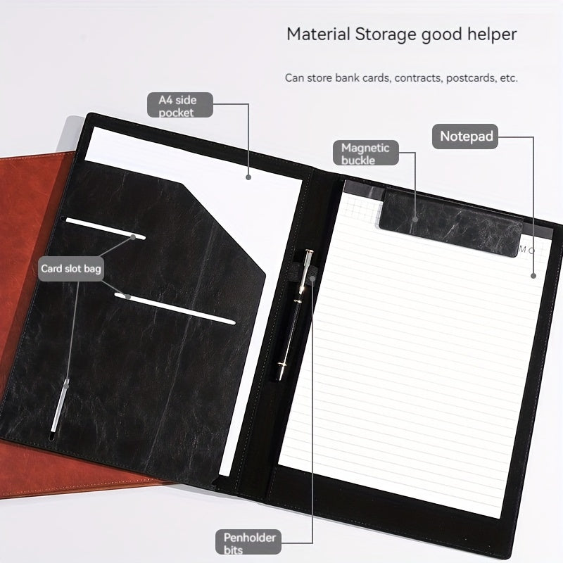 Faux Leather A4 Office Supplies Folder