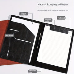 Faux Leather A4 Office Supplies Folder