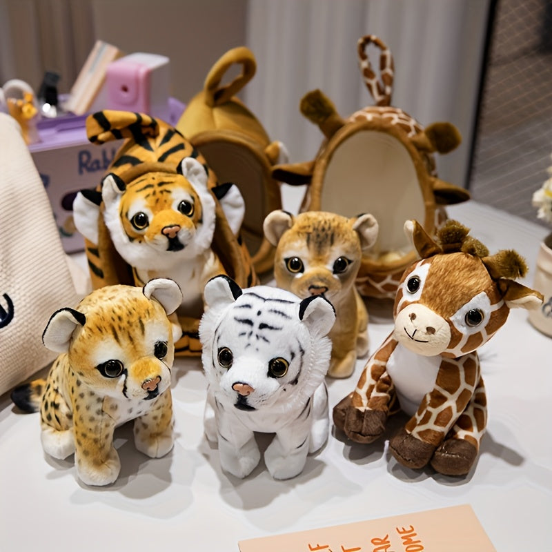 Adorable Mixed Animal Nest Plush Toy Soft Polyester Stuffed Animal Gift