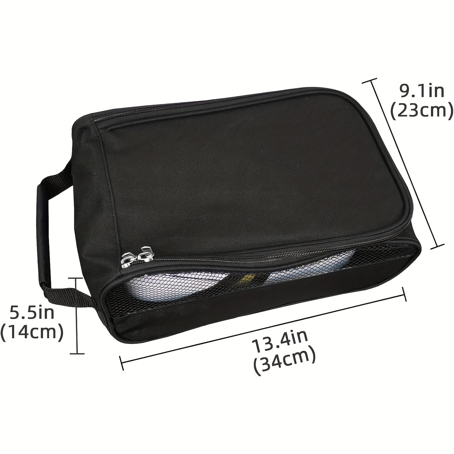 Golf Shoes Storage Bag Zippered Portable Outdoor Sports