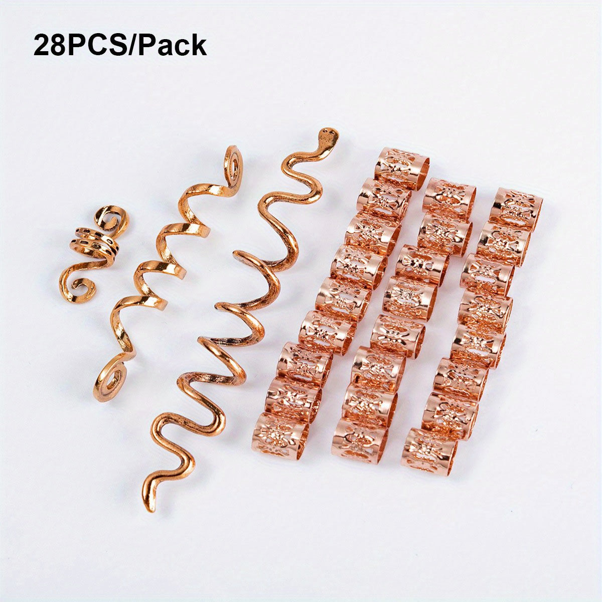 28pcs Vintage Spiral Snake Knot Braid Hairpin Hair Accessories