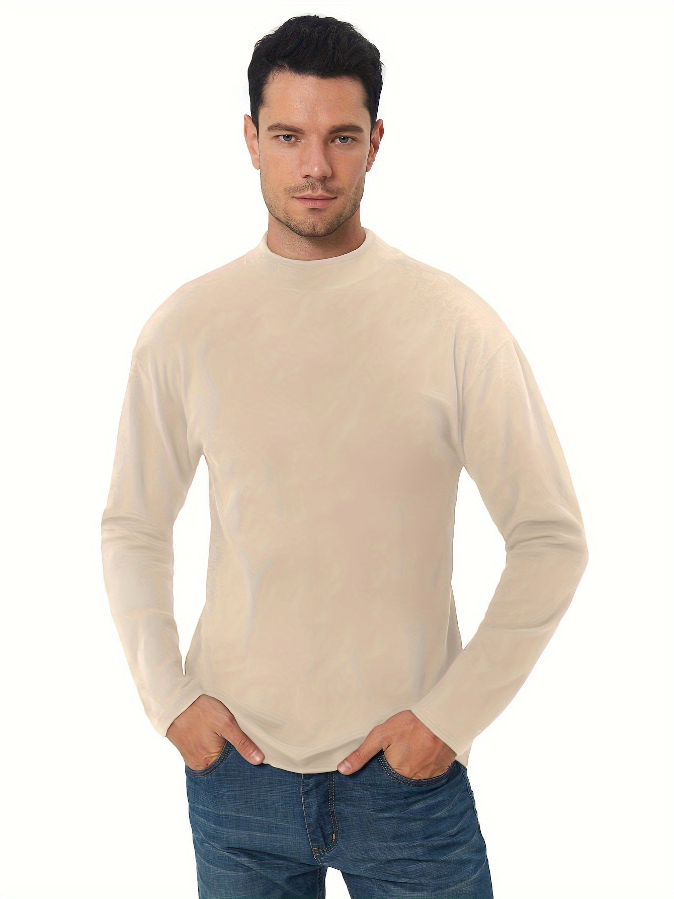 Men's Solid Thermal Tee for Fitness Activities