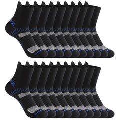 10 Pairs Men's Arch Compression Athletic Crew Socks