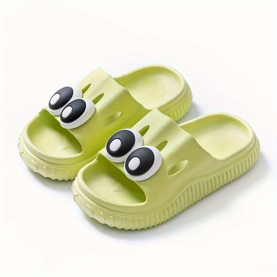 Boys Cartoon Open Toe Slippers Lightweight Comfort Non-slip Indoor Bathroom