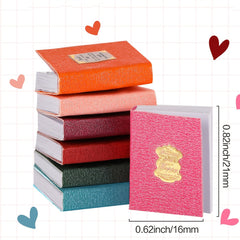 8pcs Dollhouse Library Study Room Decor Mini Notebook Kit DIY Accessories