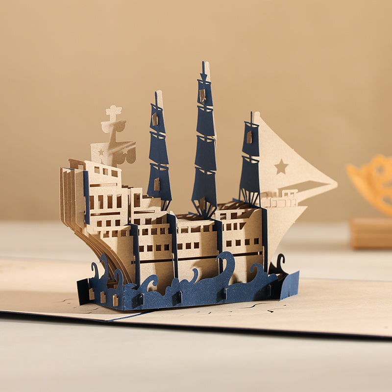 Sailing 3D Pop Up Card For Birthday Anniversary Graduation Valentines