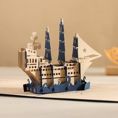 Sailing 3D Pop Up Card For Birthday Anniversary Graduation Valentines
