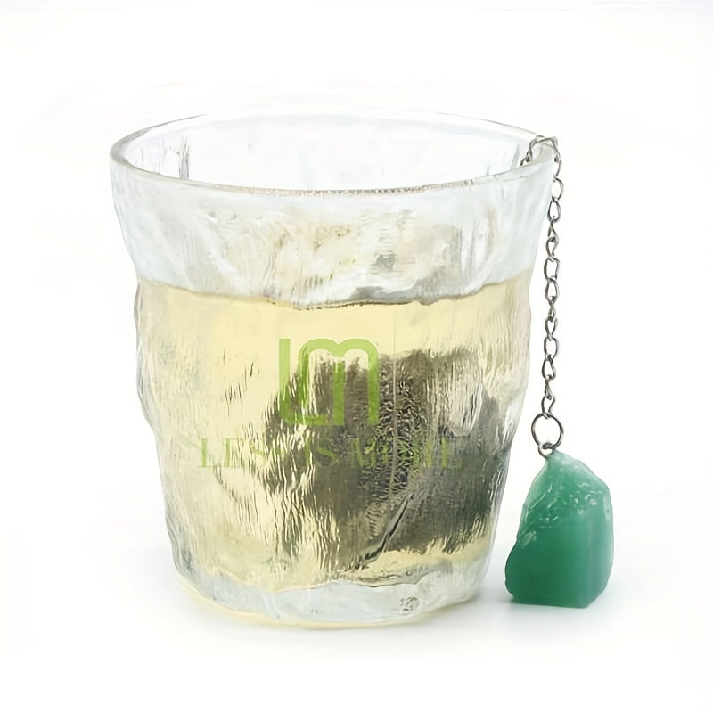 Stainless Steel Tea Infuser Ball Strainer with Healing Stones Rose Quartz