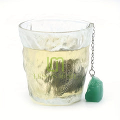 Stainless Steel Tea Infuser Ball Strainer with Healing Stones Rose Quartz