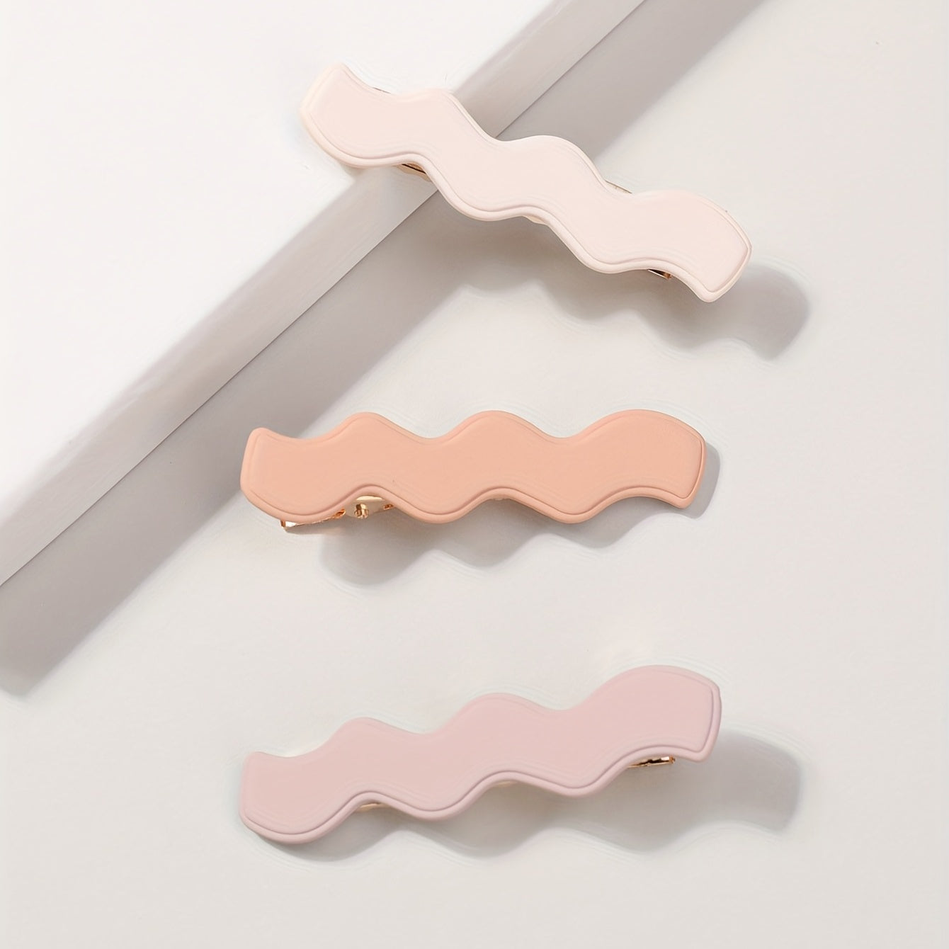 3pcs Candy Wavy Hair Clip Duck Billed Clip for Side Hair Bang Braids Women