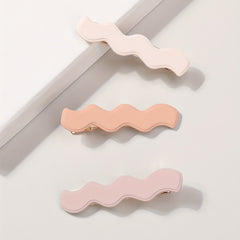3pcs Candy Wavy Hair Clip Duck Billed Clip for Side Hair Bang Braids Women
