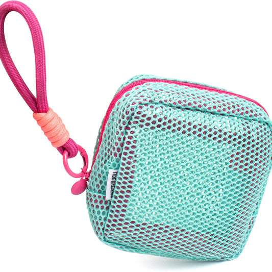 Large Capacity Mesh Makeup Bag in Dopamine