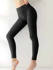 High Waist Honeycomb Peach Butt Leggings for Women