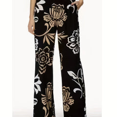  Women's Floral Print High Rise Wide Leg Pants