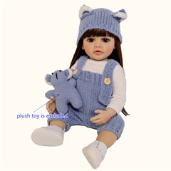 Realistic Reborn Doll Full Vinyl Body Long Hair Princess Doll