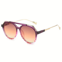 Y2K Top Bar Aviator Sunglasses Tortoiseshell UV400 Sun Shades