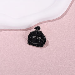Men Garbage Bag Enamel Pins Custom Brooches Funny Punk Jewelry Gift